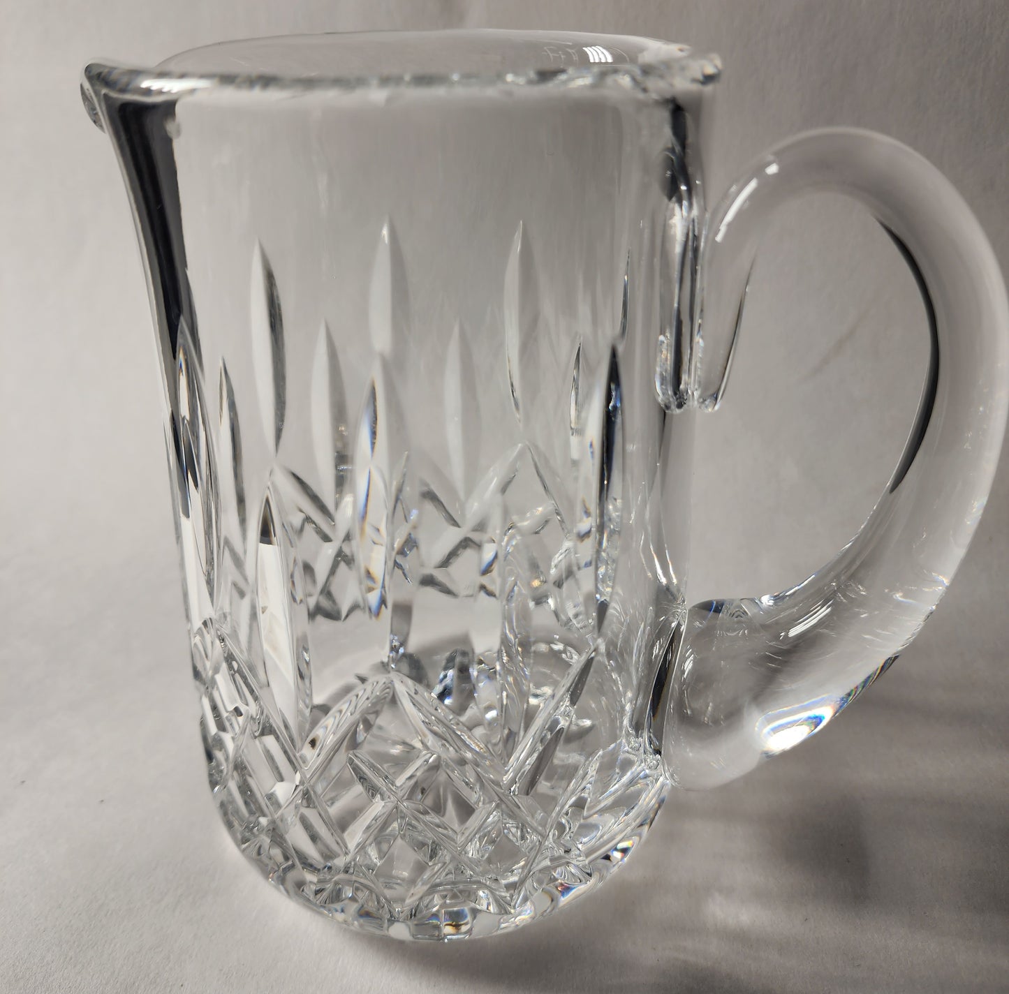 Signed Waterford Hand Cut crystal Lismore pitcher Irish Crystal