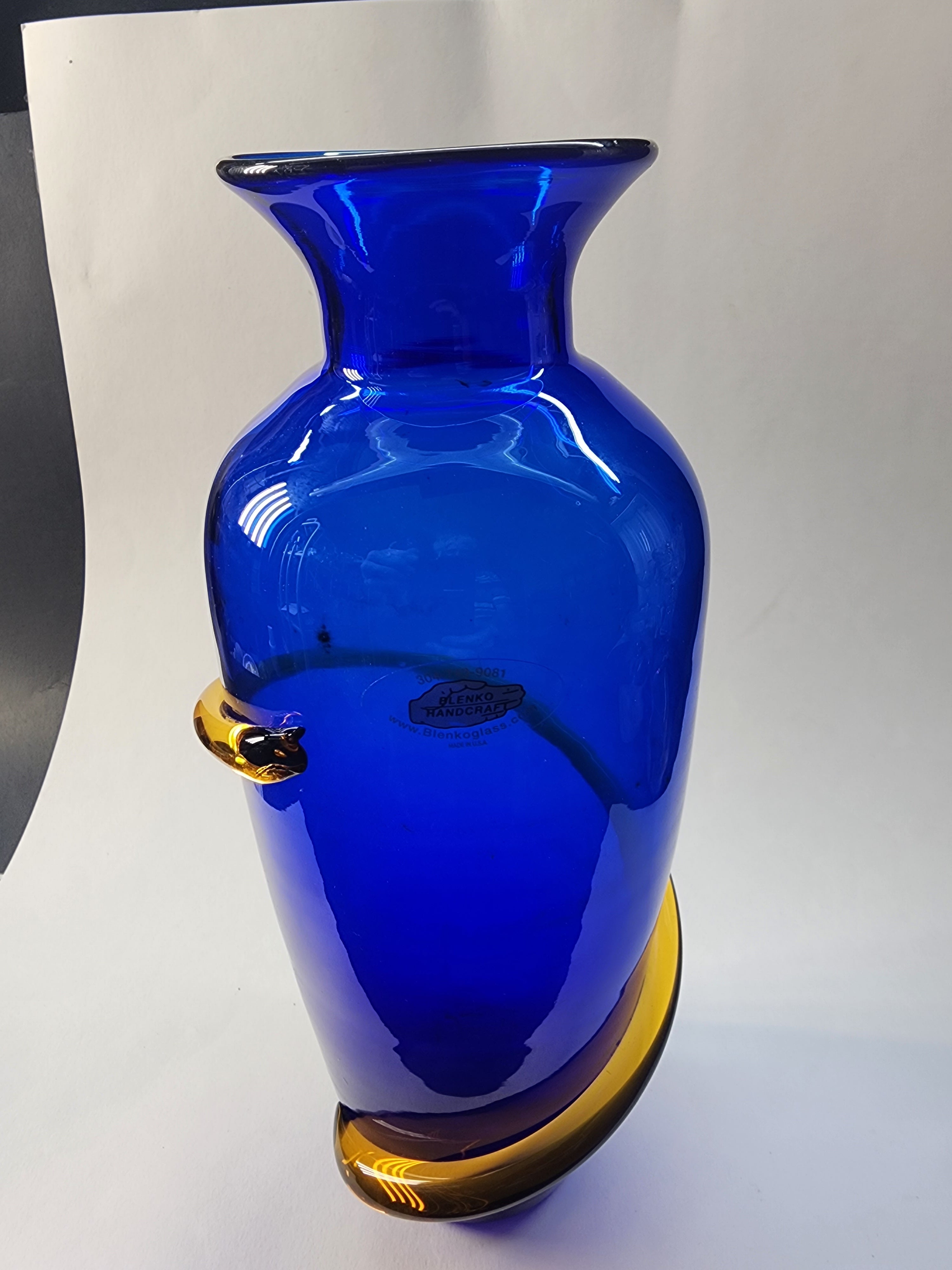 Cobalt blue cheapest vase