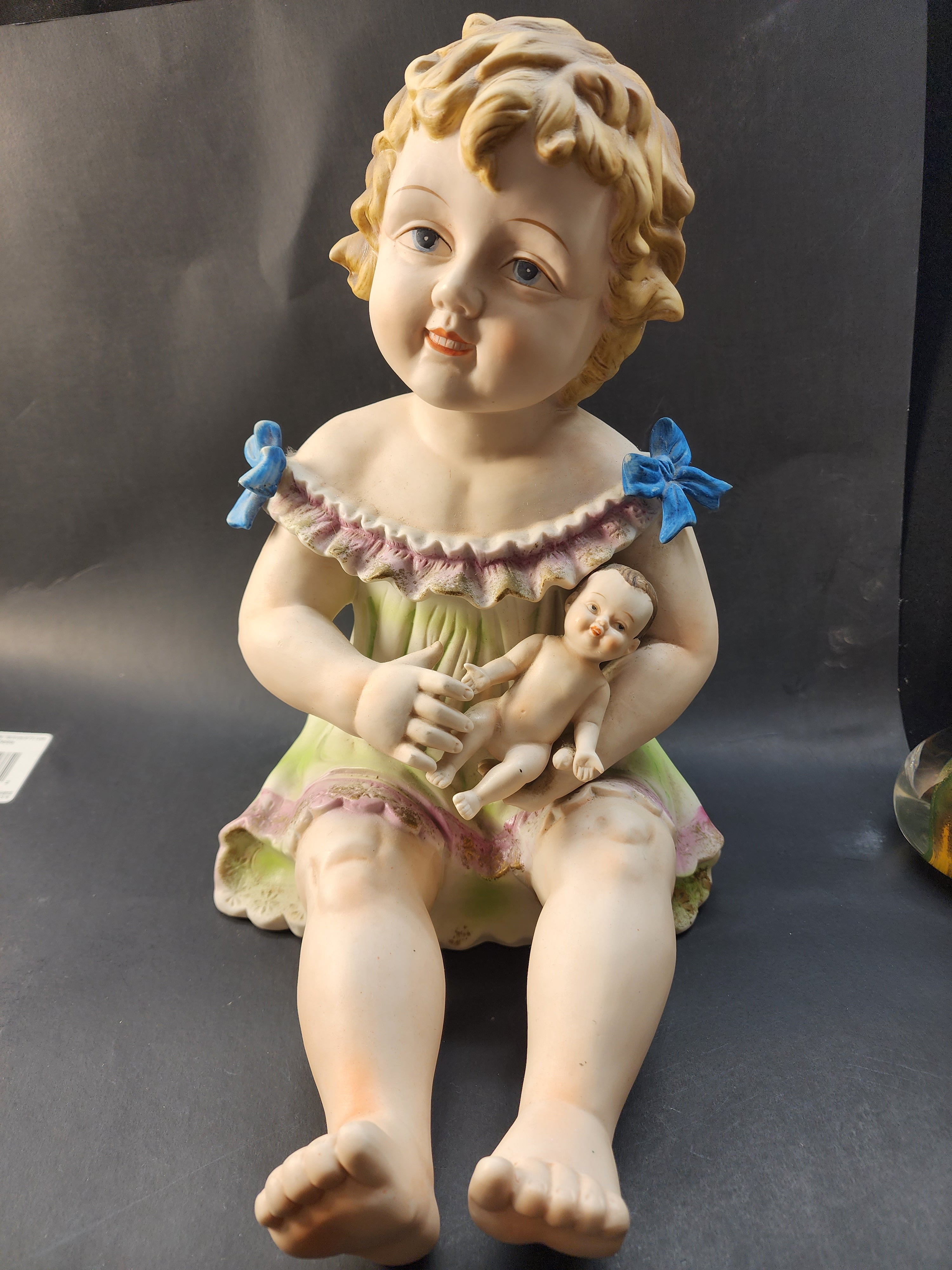 Porcelain Bisque Piano selling Baby - Antique Baby Doll Figurine - Marked - Excellent Condition