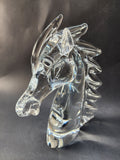 Glass Horse head sculpture