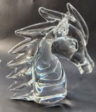 Glass Horse head sculpture
