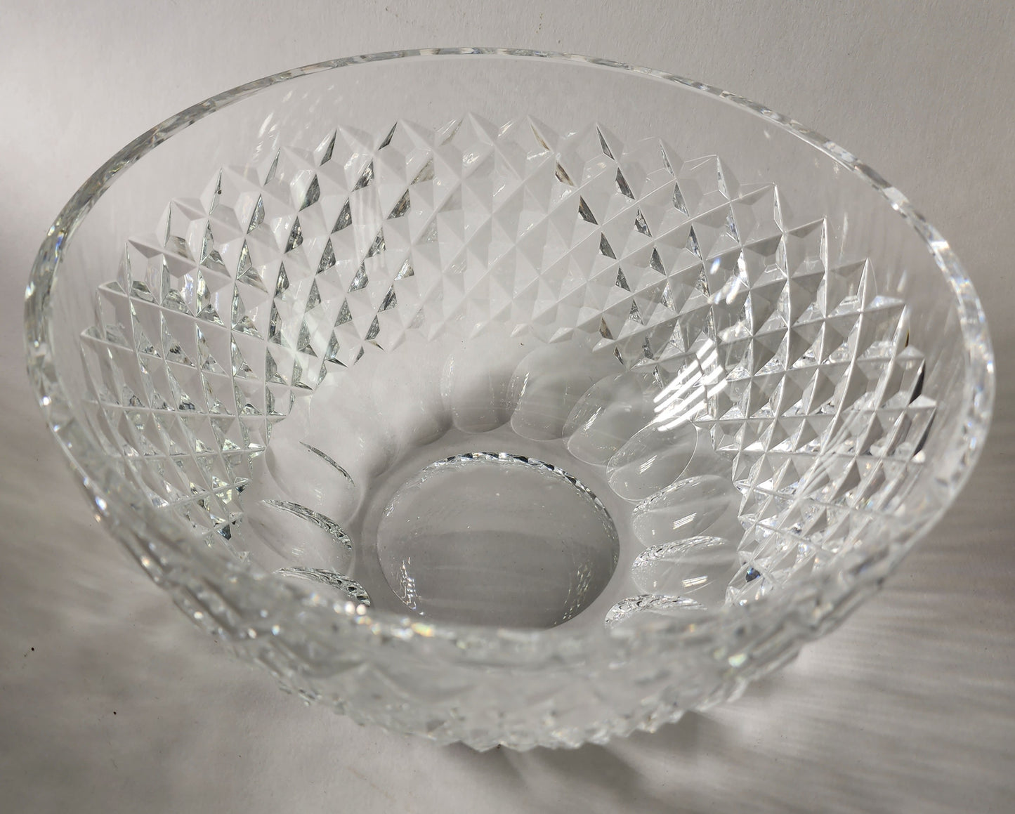 Signed Waterford crystal cut glass bowl