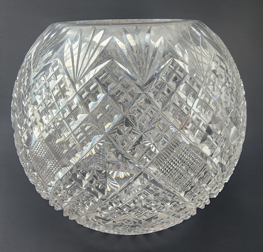 ABP cut glass rose bowl , Antique crystal
