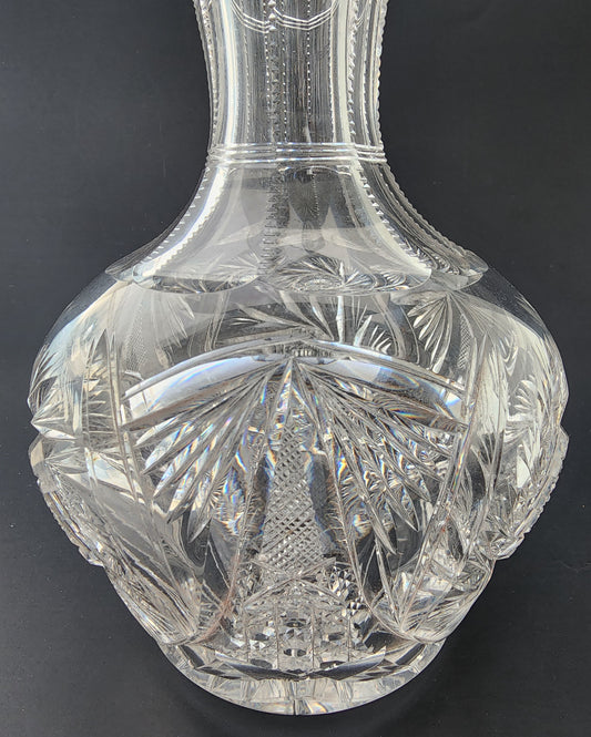 ABP cut glass Carafe , Antique crystal