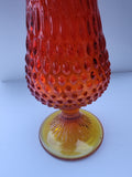 Amberina swung glass vase