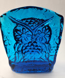 L.E Smith Glass Blue bookend OWL