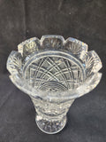 Signed Waterford Hand Cut crystal vase Irish Crystal Georgian strawberry