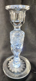 Candlestick American Brilliant Period hand Cut Glass Antique