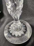 Candlestick American Brilliant Period hand Cut Glass Antique