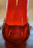 L.E Smith Glass Amberinea swung 14.5" vase