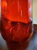 L.E Smith Glass Amberinea swung 14.5" vase