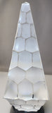 Cut Glass art pyramid optical sculpture signed