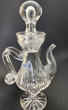 Hand cut glass tea pot hand polished por