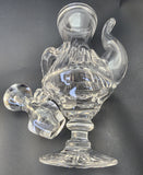 Hand cut glass tea pot hand polished por