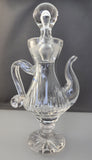 Hand cut glass tea pot hand polished por