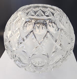 Nauchtman rose bowl , Pressed rose is hand cut C26