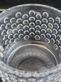 L E Smith Glass hobnail punch cup set of 6 pieces