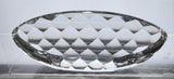 Steuben Signed oval Glass Honeycomb cutting added