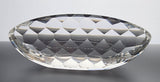 Steuben Signed oval Glass Honeycomb cutting added