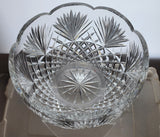 Hand Cut glass bowl signed Cavan crystal Ireland