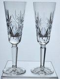 Pair Lenox Cut glass Charleston flute Crystal