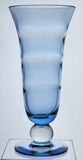 Tiffin 12" Copen blue Swedish optic vase