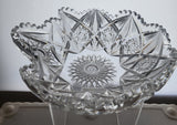 American Brilliant Period Cut Glass odd shape dish  ABP antique