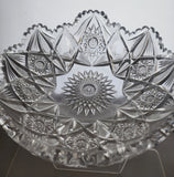 American Brilliant Period Cut Glass odd shape dish  ABP antique