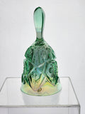 Carnival glass bell green