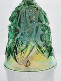 Carnival glass bell green