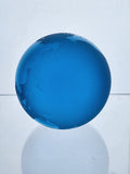 Blue Molten World Globe Paperweight