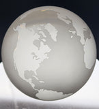 World Globe Paperweight clear