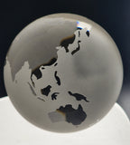 World Globe Paperweight clear