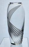 Cut Glass medium vase Lenox USA crystal Windswept Signed