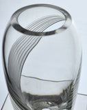 Cut Glass medium vase Lenox USA crystal Windswept Signed