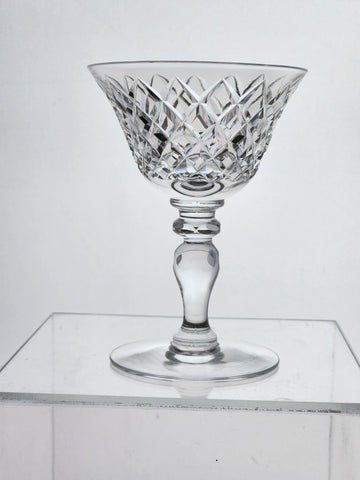 Signed Hawkes ABP Delft Diamond American Brilliant Period hand Cut sherbet