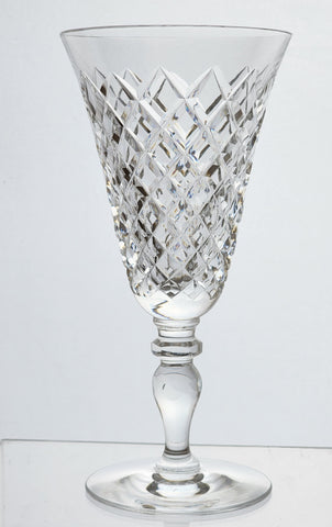 Signed Hawkes ABP Delft Diamond American Brilliant Period hand Cut goblet