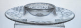 Cut glass chip and dip bowl