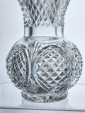 Hand Cut 24% lead crystal  large vase with space for etching Award