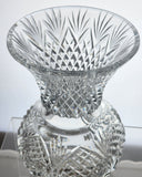 Hand Cut 24% lead crystal  large vase with space for etching Award