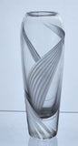 Cut Glass bud vase Lenox USA crystal Windswept Signed