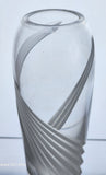 Cut Glass bud vase Lenox USA crystal Windswept Signed