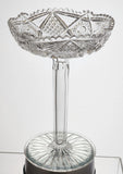 American Brilliant Period Cut Glass compote,  Antique c241