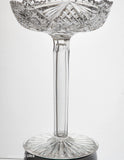 American Brilliant Period Cut Glass compote,  Antique c241