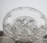 ABP CUT GLASS rolled over BOWL Antique