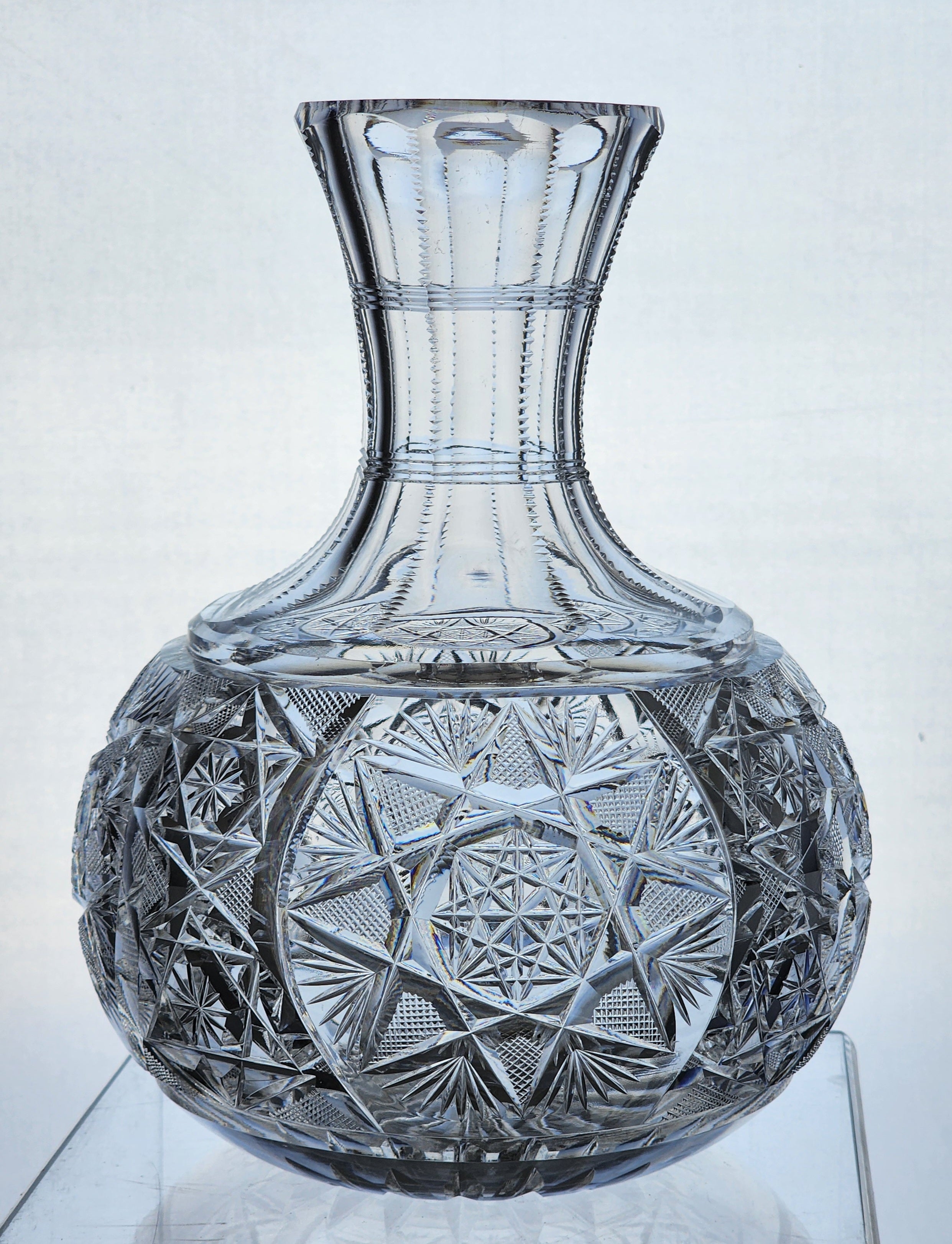 Antique American Brilliant Period by J. Hoare Cut Crystal 2024 Water Carafe Decanter