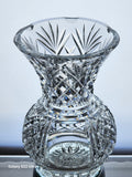 Hand Cut 24% lead crystal vase with space for etching Award