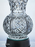 Hand Cut 24% lead crystal vase with space for etching Award