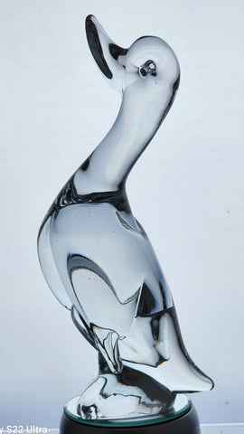 Hand made crystal duck