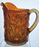 Imperial marigold carnival luster rose pitcher